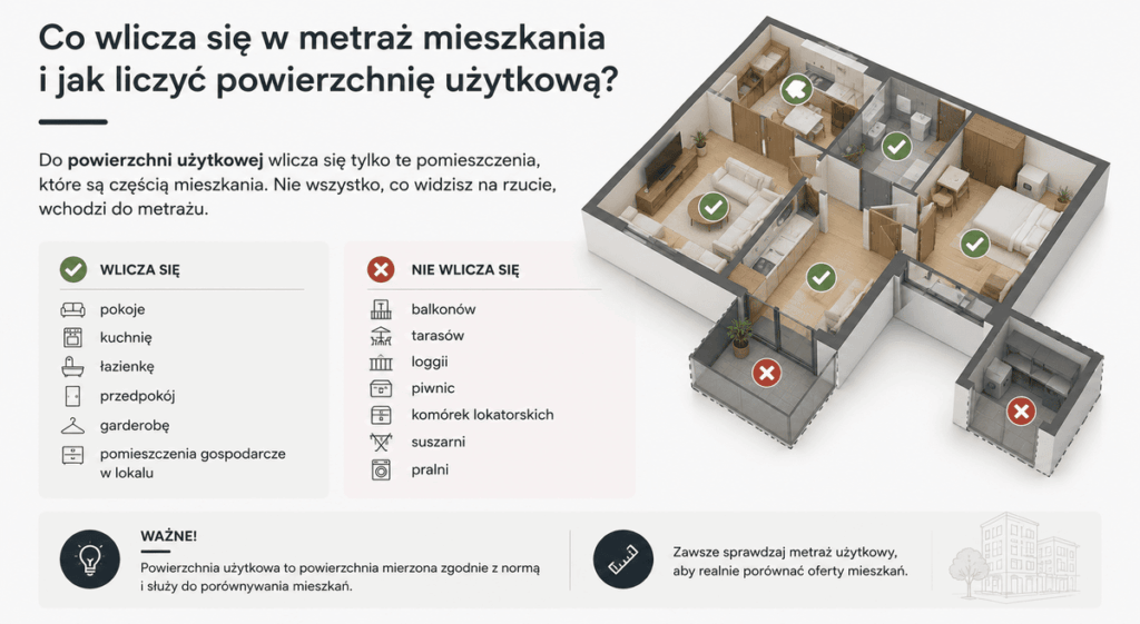 Co wlicza się w metraż mieszkania?